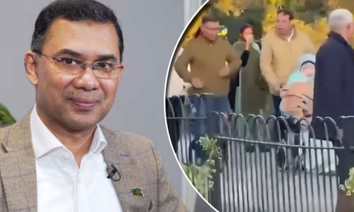 লন্ডনে মাকে নিয়ে পার্কে ঘুরলেন তারেক রহমান