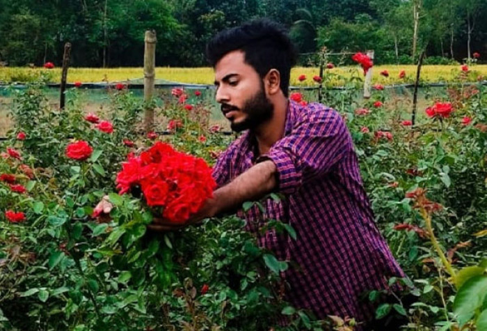 ফুল চাষে রায়গঞ্জের শিক্ষার্থী মানিকের বাজিমাত