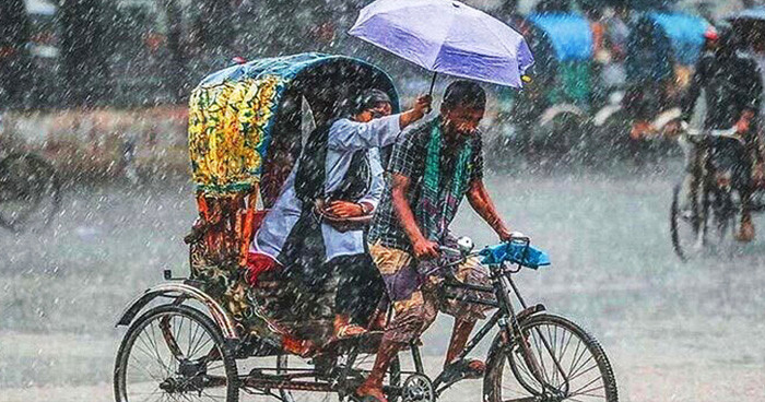 সোমবার থেকে টানা তিন দিন ভারি বৃষ্টির পূর্বাভাস