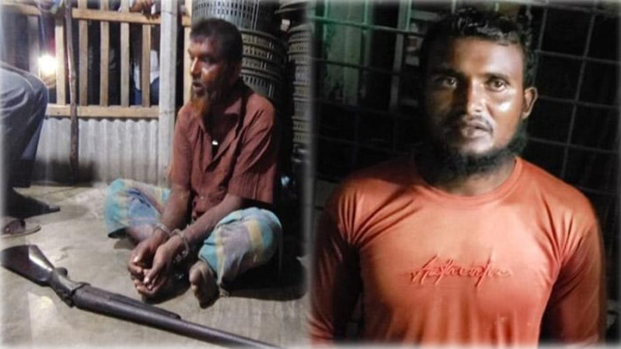 শ্যামনগরে অস্ত্রসহ দুই বনদস্যু আটক