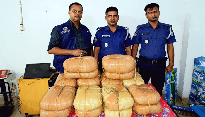 কসবায় ১ মণ গাঁজা উদ্ধার, পলাতক আসামির বিরুদ্ধে মামলা
