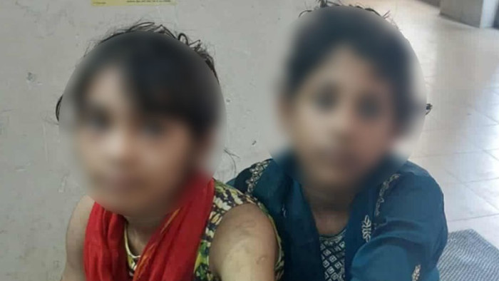 ২ শিশু গৃহকর্মী। ছবি: সংগৃহীত